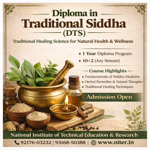 Diploma in Traditional Siddha (DTS): Course Details, Fees, Career Scope & Admission Guide